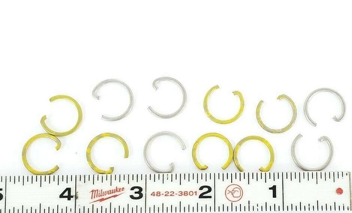 LOT OF 12 YARWAY 933948 VALVE RETAINING RINGS