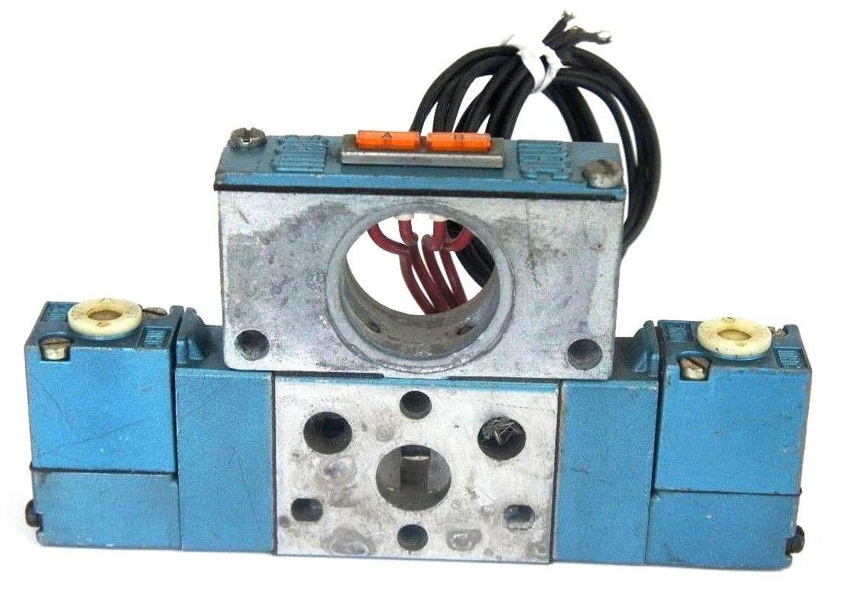 Used MAC VALVES 821C-PP-111DA-142 SOLENOID VALVE BLOCK WITH COILS 821CPP111DA142