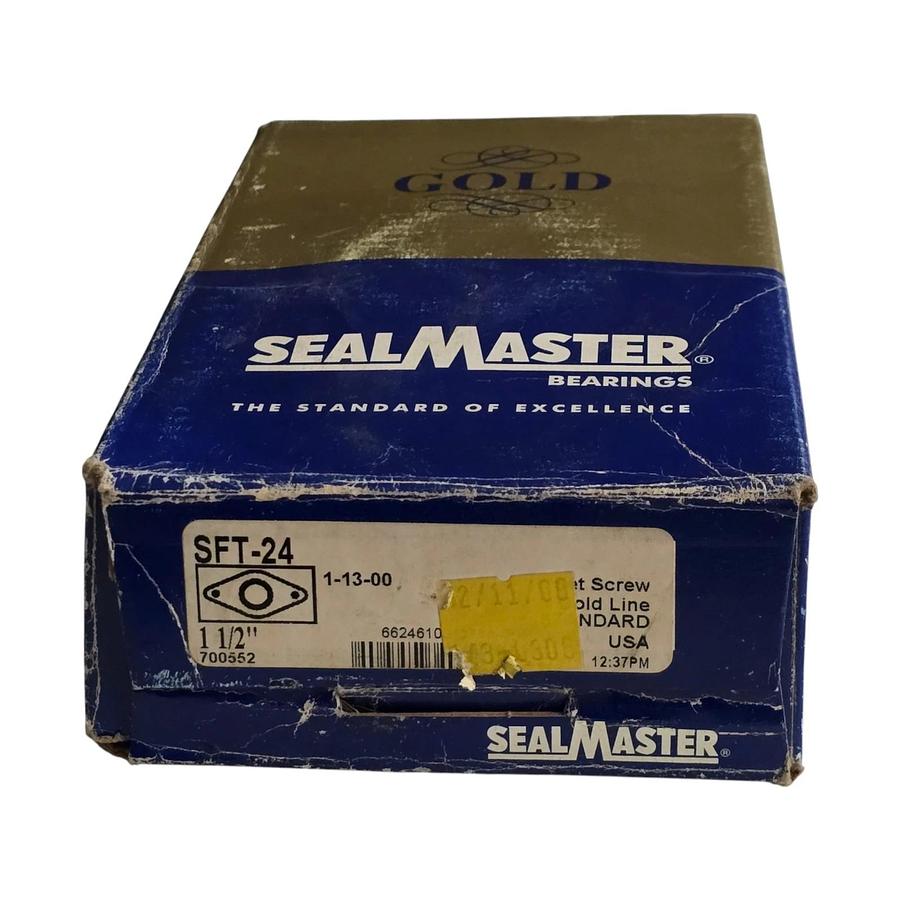 SEALMASTER SFT-24 / 700552 TWO-BOLT FLANGE-MOUNT BEARING 1-1/2'' GOLD LINE NSMP