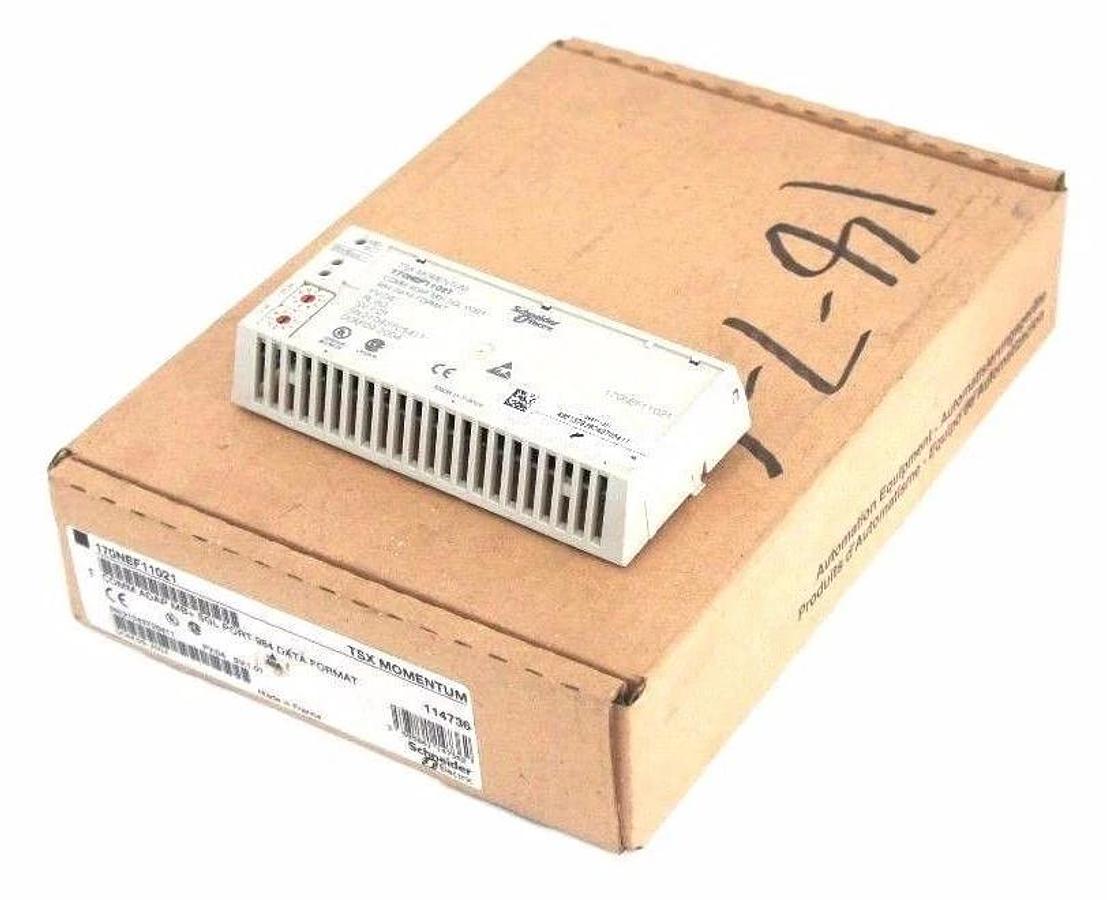 Used NIB SCHNEIDER MODICON 170NEF11021 COMM ADAP MB+ SGL PORT PV: 04, SV: 1.01