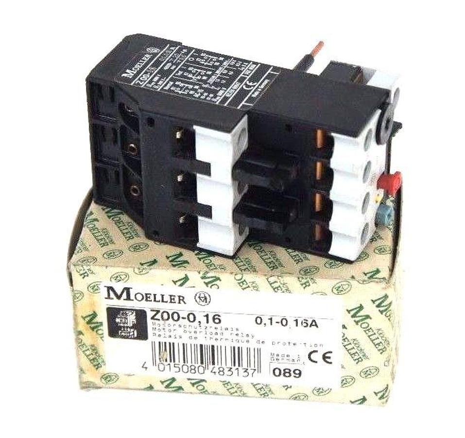 Used NIB MOELLER Z00-0,16 MOTOR OVERLOAD RELAY 0,1-0,16A, Z00-0.16