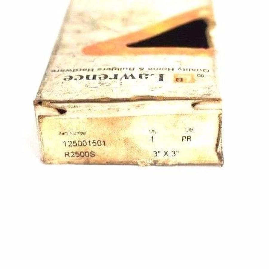 Used BOX OF 2 NIB LAWRENCE 125001501 DOOR HINGES 3'' X 3'' R2500S