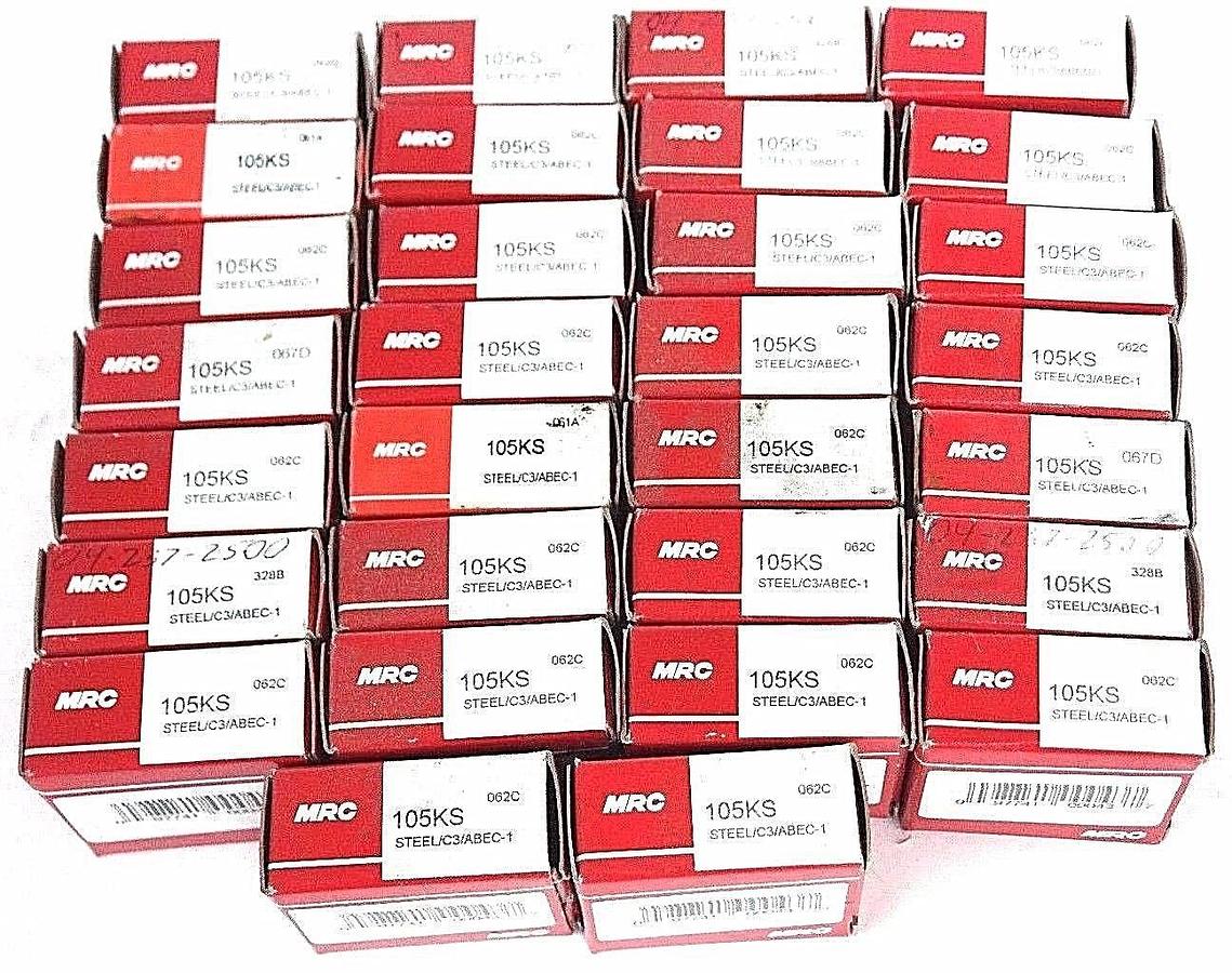 Used NIB MRC 105KS BALL BEARING STEEL/C3/ABEC-1 - LOT OF 30