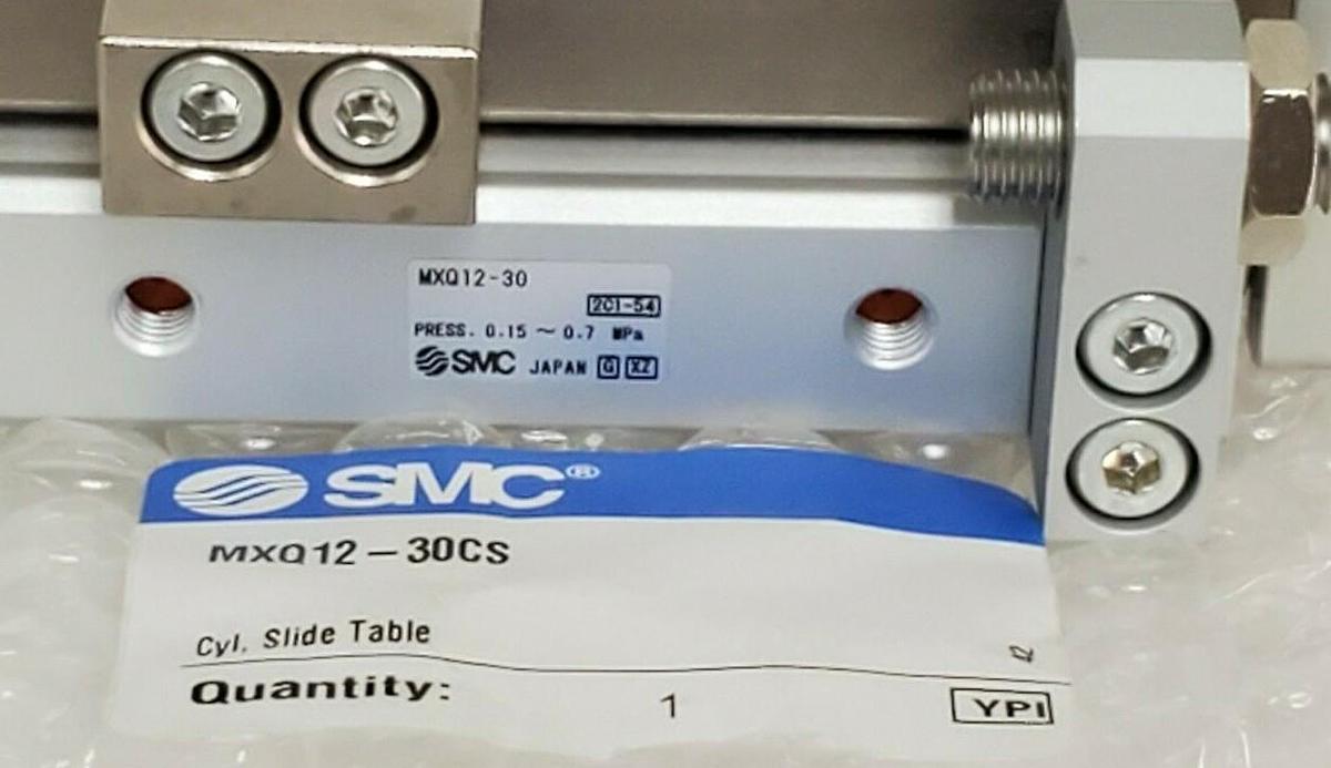 Used NEW SMC MXQ12-30CS SEIRES MXQ AIR SLIDE TABLE CYLINDER MXQ1230CS