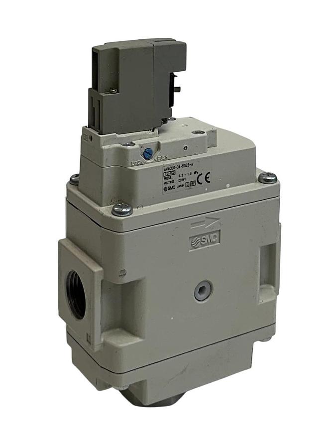 Used SMC AV4000-04-5DZB-A / AV4000045DZBA SOFT START-UP VALVE 24VDC SOLENOID USNP