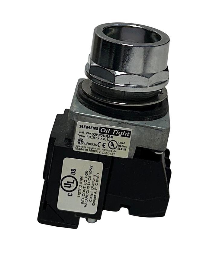 Used SIEMENS 52PP2DRAB Oil Tight PUSH-PULL OPERATOR PUSH BUTTON 24V RED 2-POS NSMP *