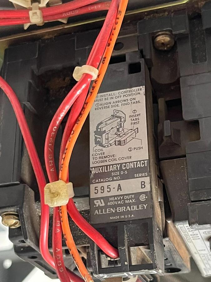 Used Allen-Bradley 2113B-BABD-B7CA-98X8X N MCC Bucket 2HP Size 1 Starter Westinghouse