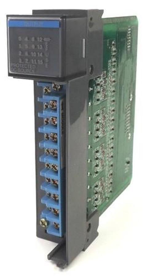 Used ALLEN BRADLEY 1746-OB16E OUTPUT MODULE 1746OB16E SER. A (MISSING DOOR)