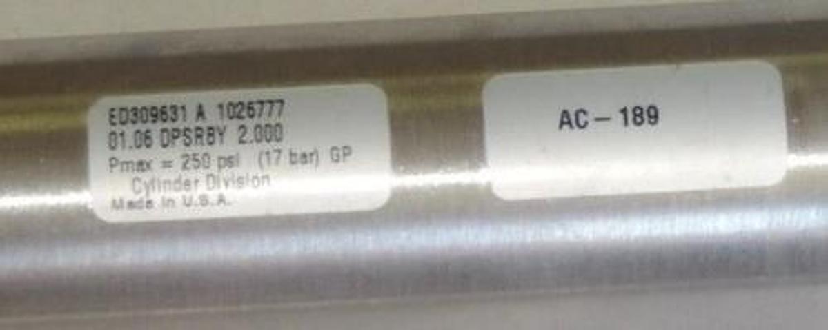 Used NEW PARKER 1.06 DPSRBY 2.000 , 1.06B.2S ED AIR CYLINDER ED309631 A 102677 AC-189