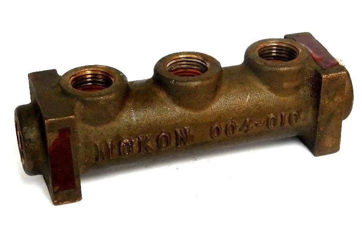 Used MOKON 004-010 BRASS MANIFOLD 004010