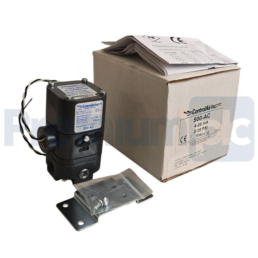 ControlAir 500-AC TYPE 500X I/P TRANSDUCER 4-20mA 3-15PSIG OUT/IN 18-100PSIG NEW