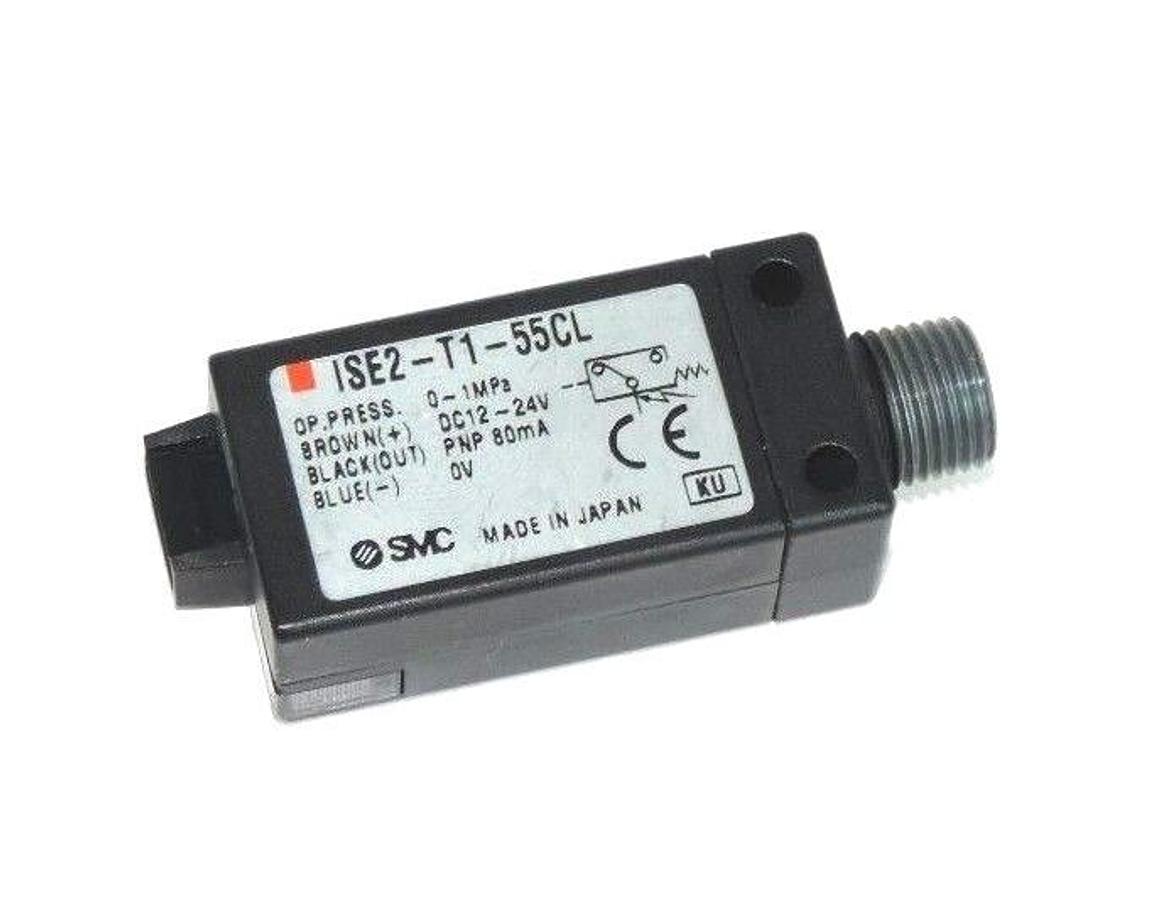 Used LOT OF 2 SMC ISE2-T1-55CL PRESSURE SWITCHES ISE2T155CL, 1/8IN