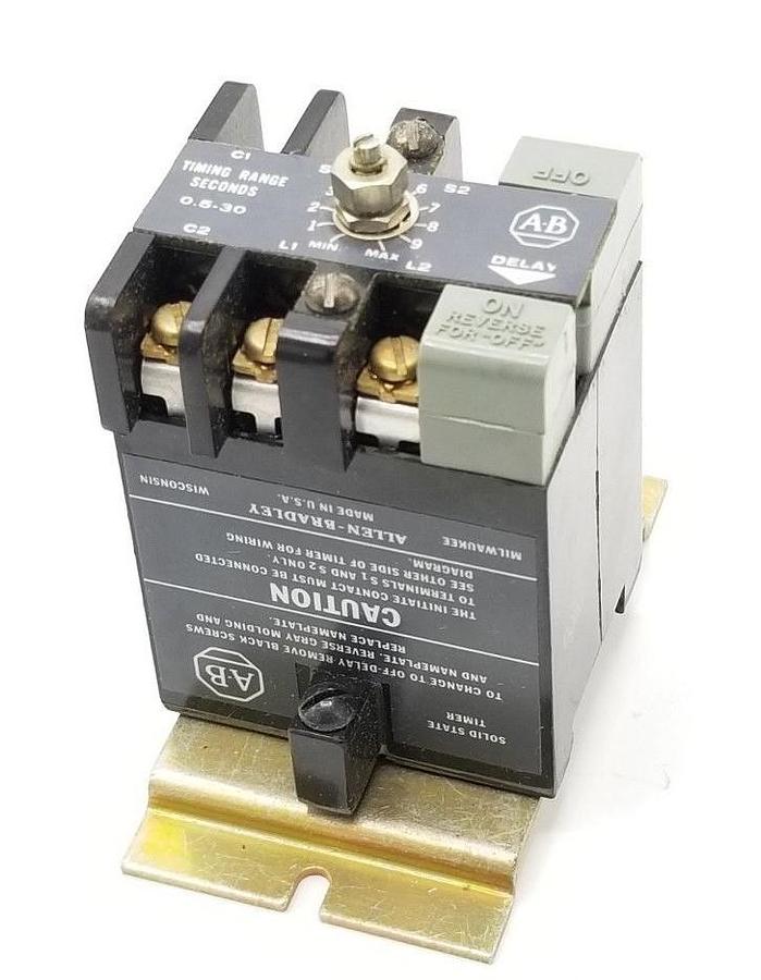 Used ALLEN-BRADLEY 852S-NSB SOLID STATE TIMER SER F, 0.5-30SEC, 852SNSB