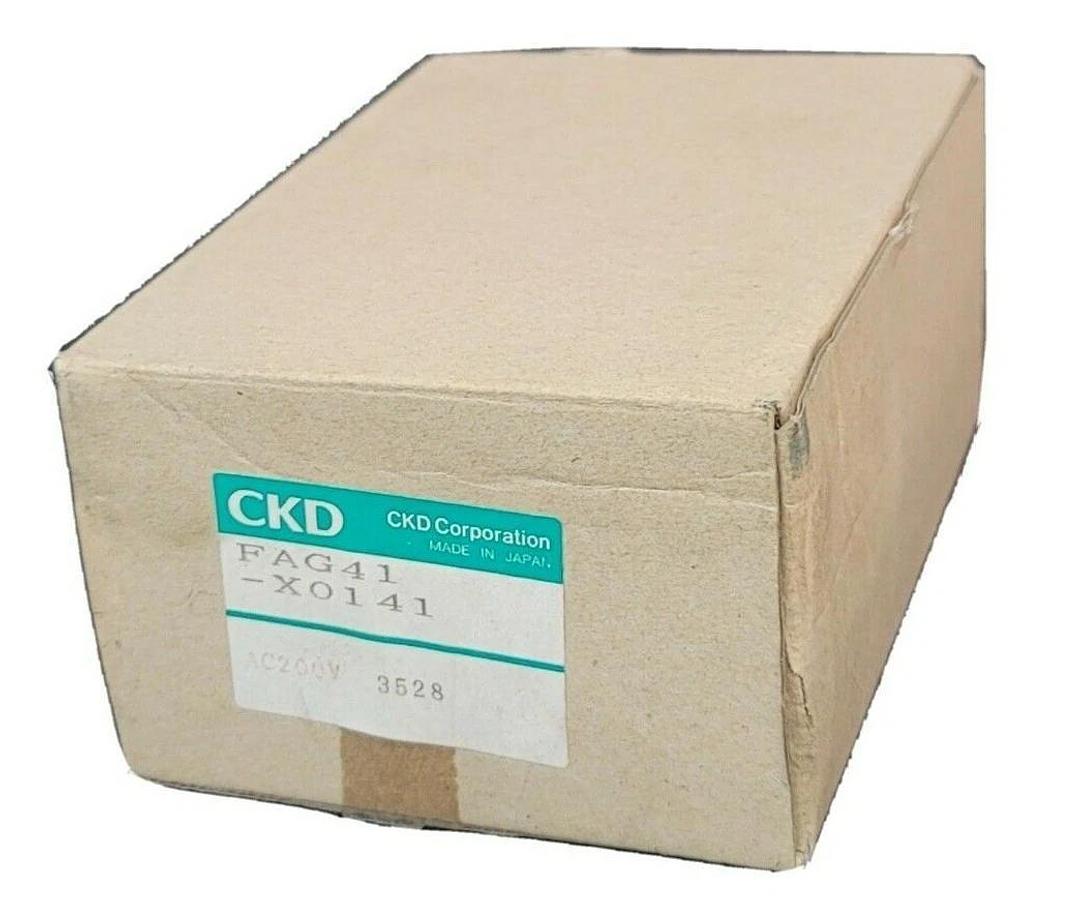 Used NIB CKD FAG41-X0141 SOLENOID VALVE AC200V AIR 0.7MPa ORIFICE 2 RC 1/4 3528