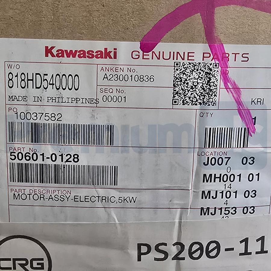 Kawasaki Sanyo Denki 50601-0128 | R2AA2250ALCPKL B Series Robot Servo Motor 5kW