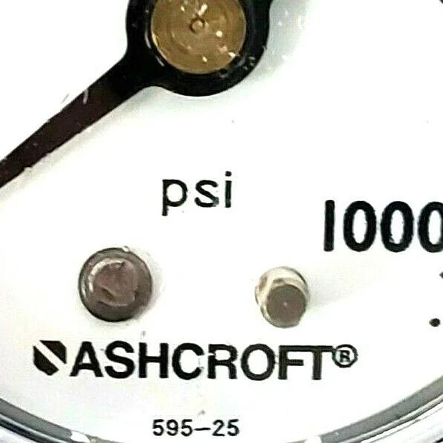 Used NIB ASHCROFT 20W1005 H 02L 1000 PRESSURE GAUGE 0-1000PSI 1/4 NPT 2'' IN