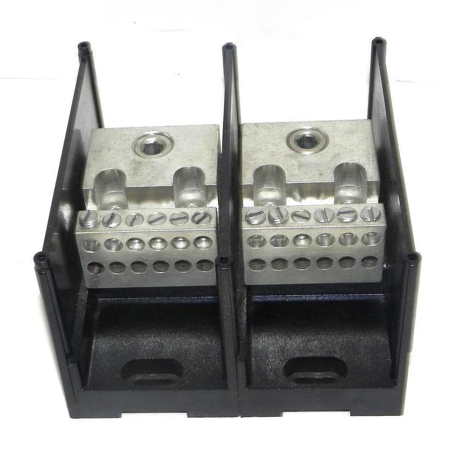 Used GOULD SHAWMUT 69152 ALUM. POWER DISTRIBUTION BLOCK 2POLE 600V