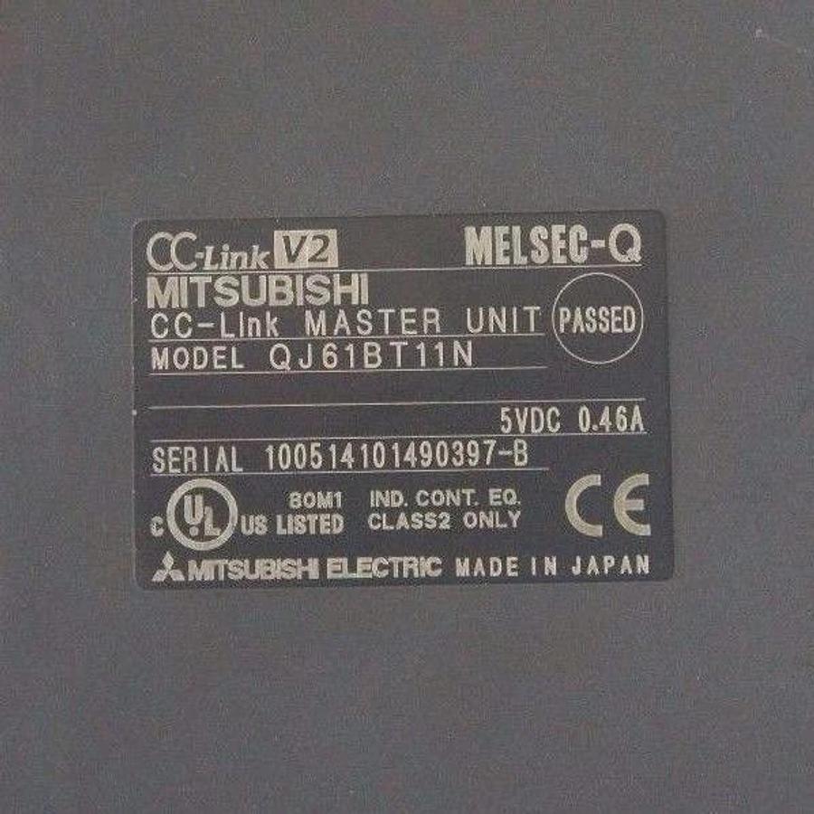 Used MITSUBISHI QJ61BT11N CC-LINK MASTER UNIT 5VDC, 0.46A, MELSEC-Q
