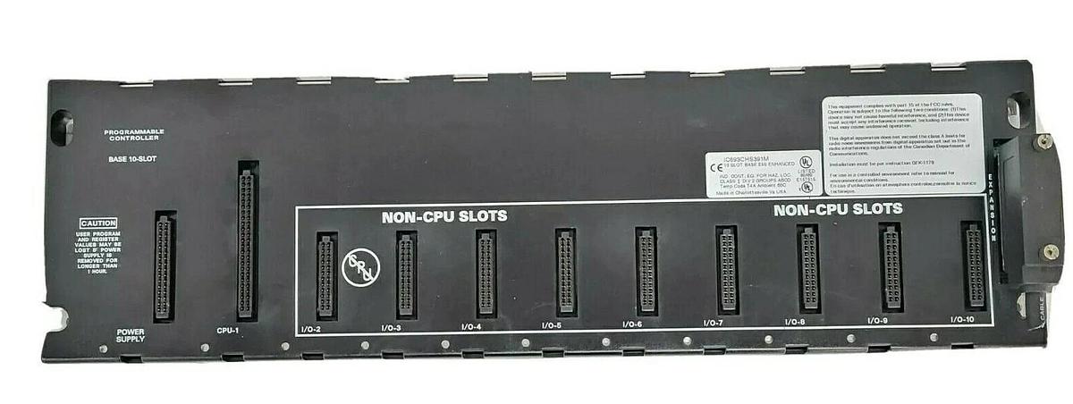Used GE FANUC IC693CHS391M 10-SLOT BASE EMI ENHANCED