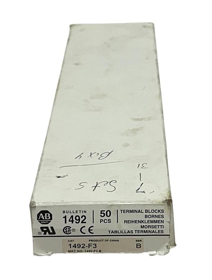 35 ALLEN BRADLEY 1492-F3 /B BULLETIN 1492 TERMINAL BLOCKS 25A 300VAC OEM NSMP