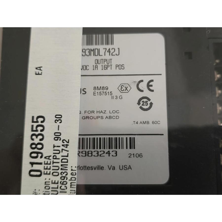 Used GE FANUC IC693MDL742J 90-30 OUTPUT MODULE 12/24VDC 1A 16PT POS IC693MDL742 NSFS