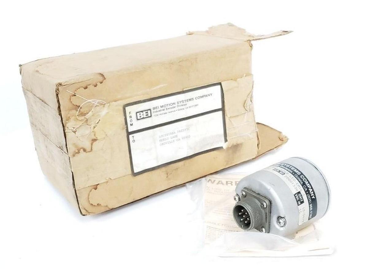 Used BEI MOTION H25E-SB-500-ABZ-7406R-LED-EM16-S ENCODER 924-01002-212 15VDC IN