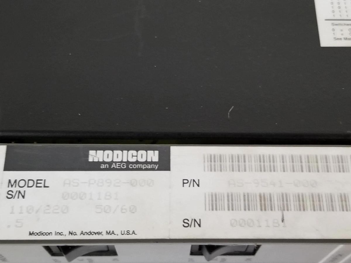 Used AEG / MODICON AS-P892-000 REMOTE I/O PROCESSOR AS-9541-000 110/120V 50/60HZ