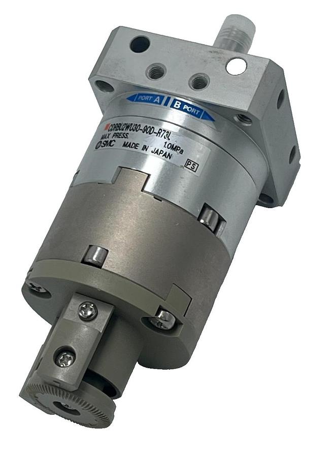 Used SMC CDRBU2WU30-90D-R73L Pneumatic Rotary Actuator 30mm Double Vane 90° 1.0MPa