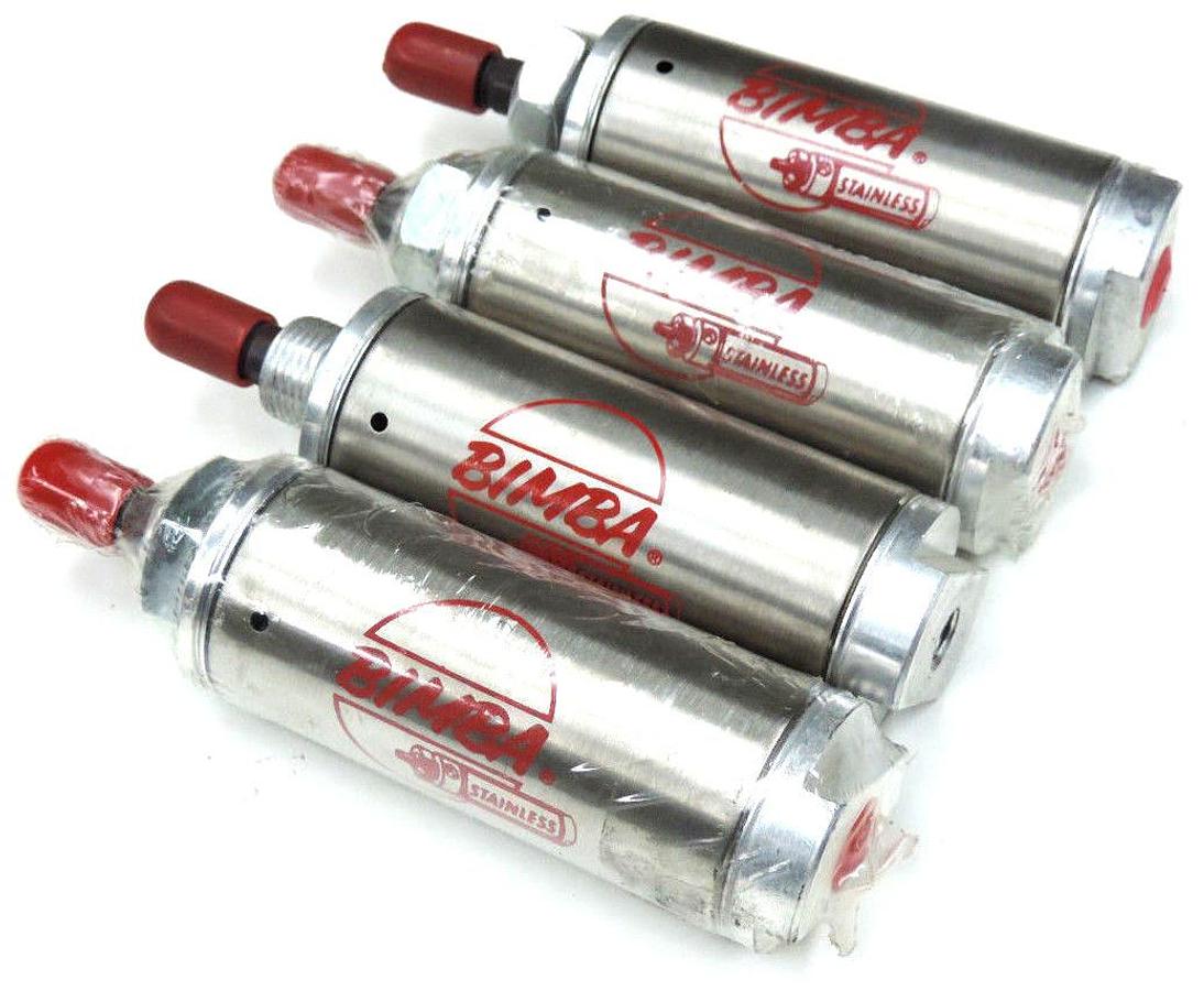Used LOT OF 4 NEW BIMBA 171.25 PNEUMATIC CYLINDERS 1.5INCH BORE 1.25INCH STROKE