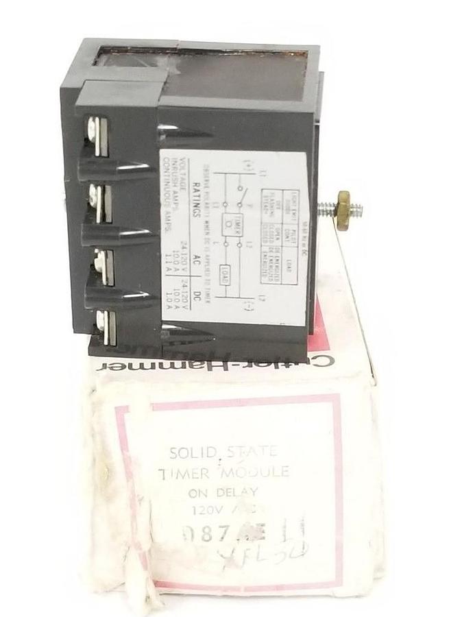 Used CUTLER HAMMER D87XEL30 ON DELAY TIMER 120V 30 SEC. SER. A1