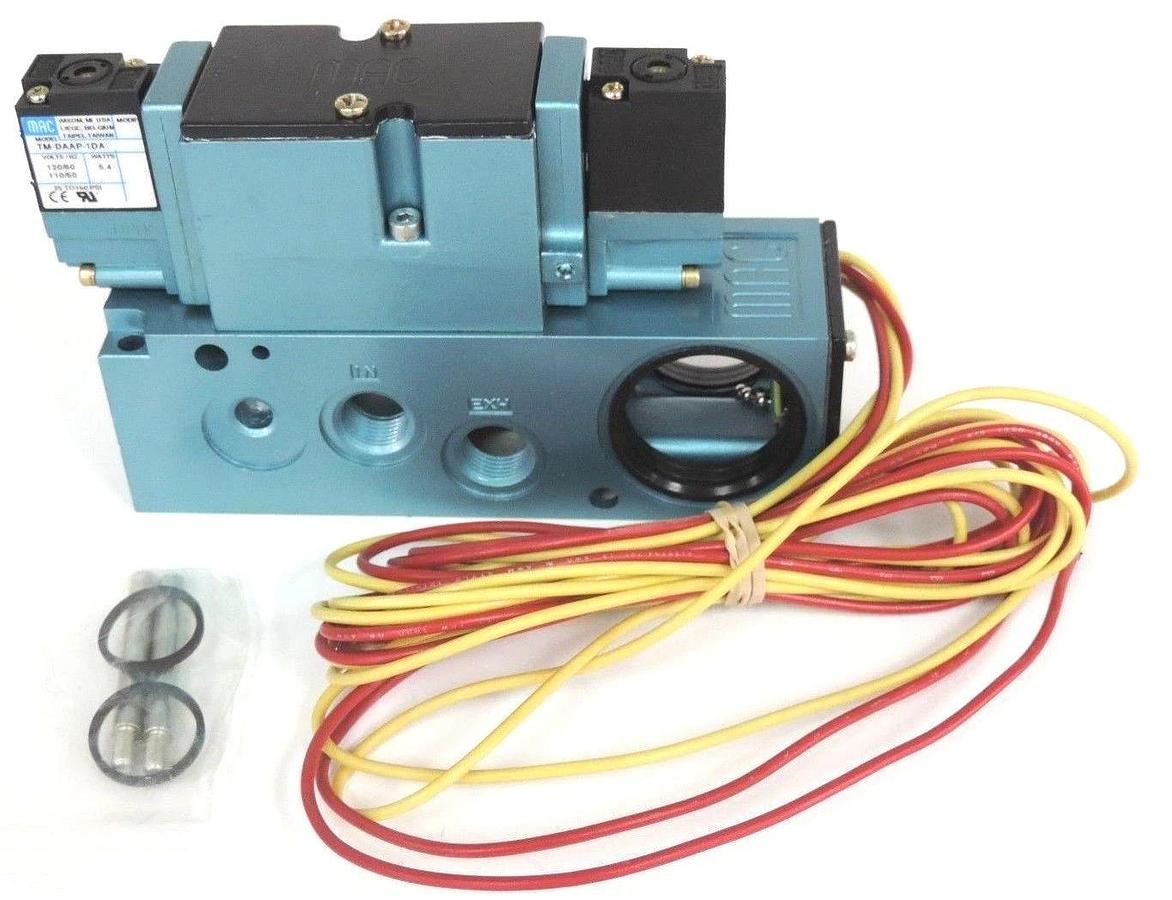 NEW MAC 82A-FA-CKA-TM-DAA5-1DA VALVE W/ TM-DAAP-1DA SOLENOIDS 6.4 WATTS