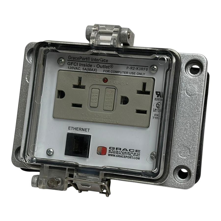 Used Grace Engineered Products P-R2-K3RF0 GracePort Interface GFCI Ethernet Module
