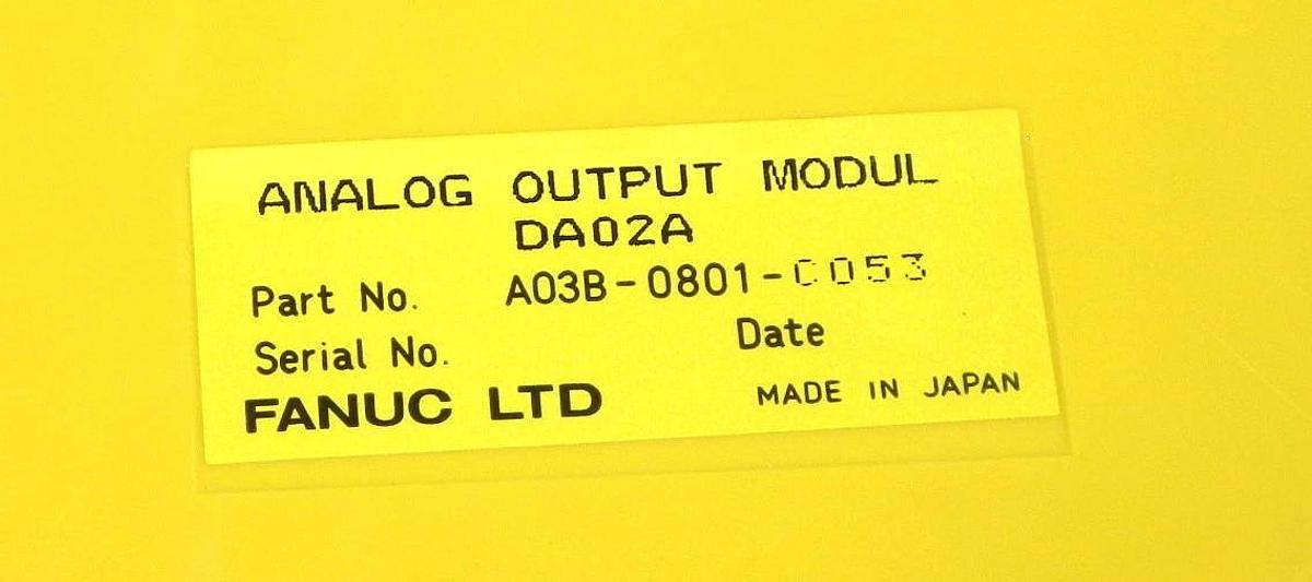 Used FANUC A03B-0801-C053 ANALOG OUTPUT MODULE A03B0801C053