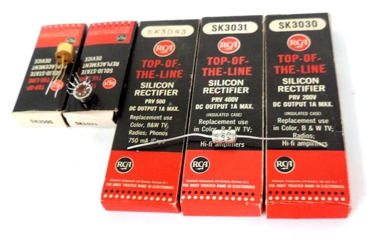 LOT OF 5 NEW RCA RECTIFIERS SK3030, SK3031, SK3043, SK3506, SK3023