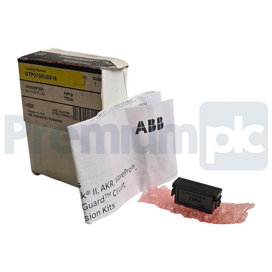 ABB | GE GTP0700U0816 EntelliGuard Rating Plug 700A for 400-700A CT Frame NSMP