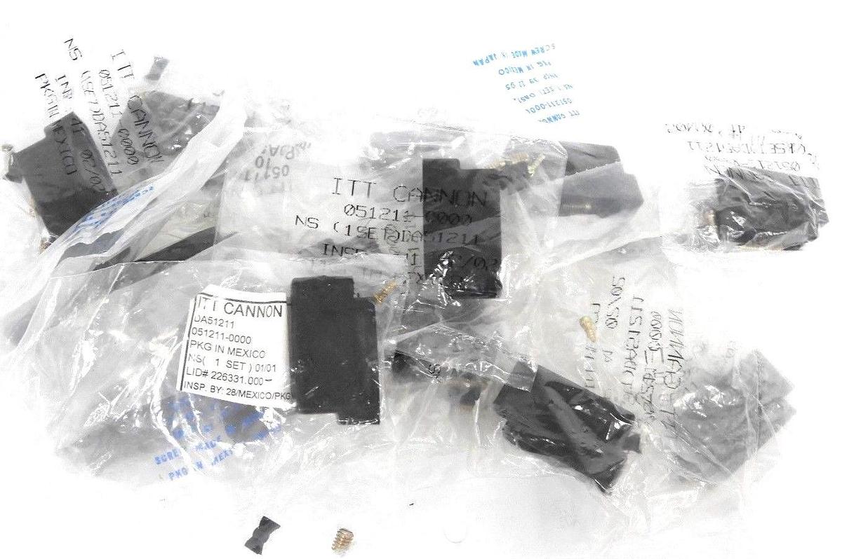 Used LOT OF 16 NEW ITT CANNON 051211-0000 CONNECTORS D-SUB BACKSHELL SIZE DA51211
