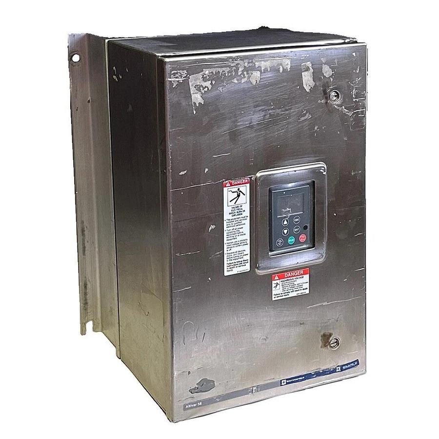 Used SQUARE D TELEMECANIQUE ATV58NU72N4KU Altivar 58 DRIVE CONTROLLER 5HP/4kW 480V