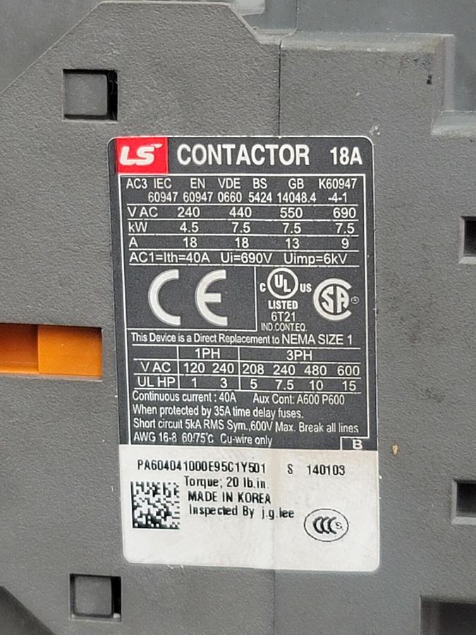 Used NEW METASOL ALTECH CORP MC-18B-DC24V CONTACTOR 3 POLE 18A MC18BDC24V