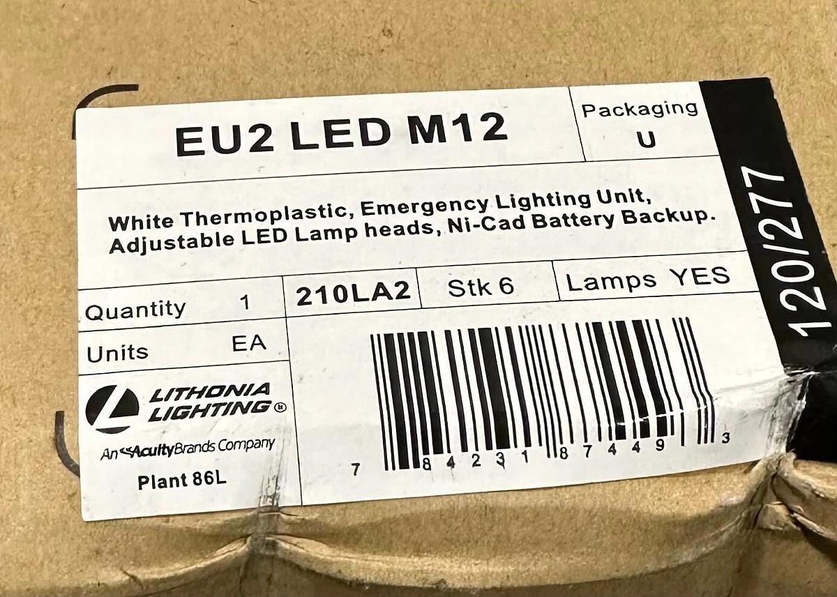 Used 4 NEW LITHONIA LIGHTING EU2 LED M12 EMERGENCY LIGHTING UNIT 210LA2