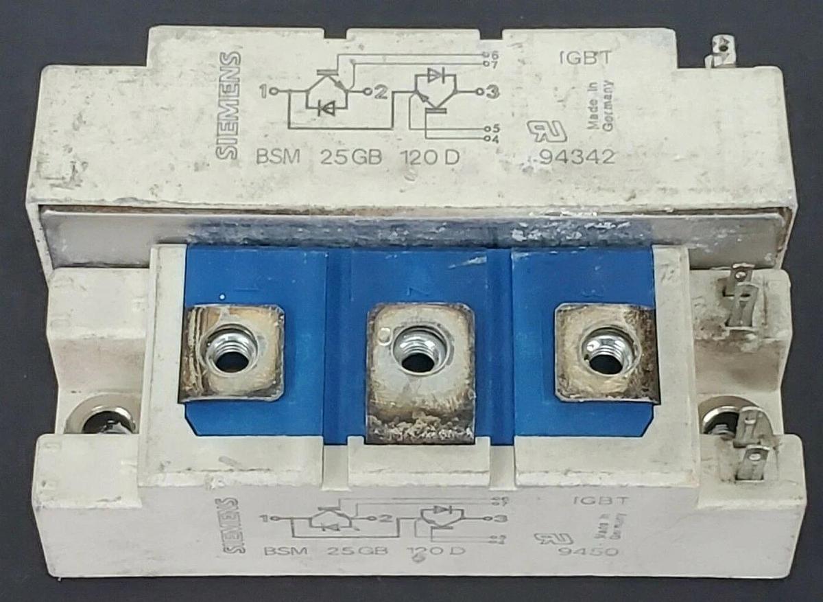 Used LOT OF 2 SIEMENS BSM25GB120D POWER MODULES 3-POLE