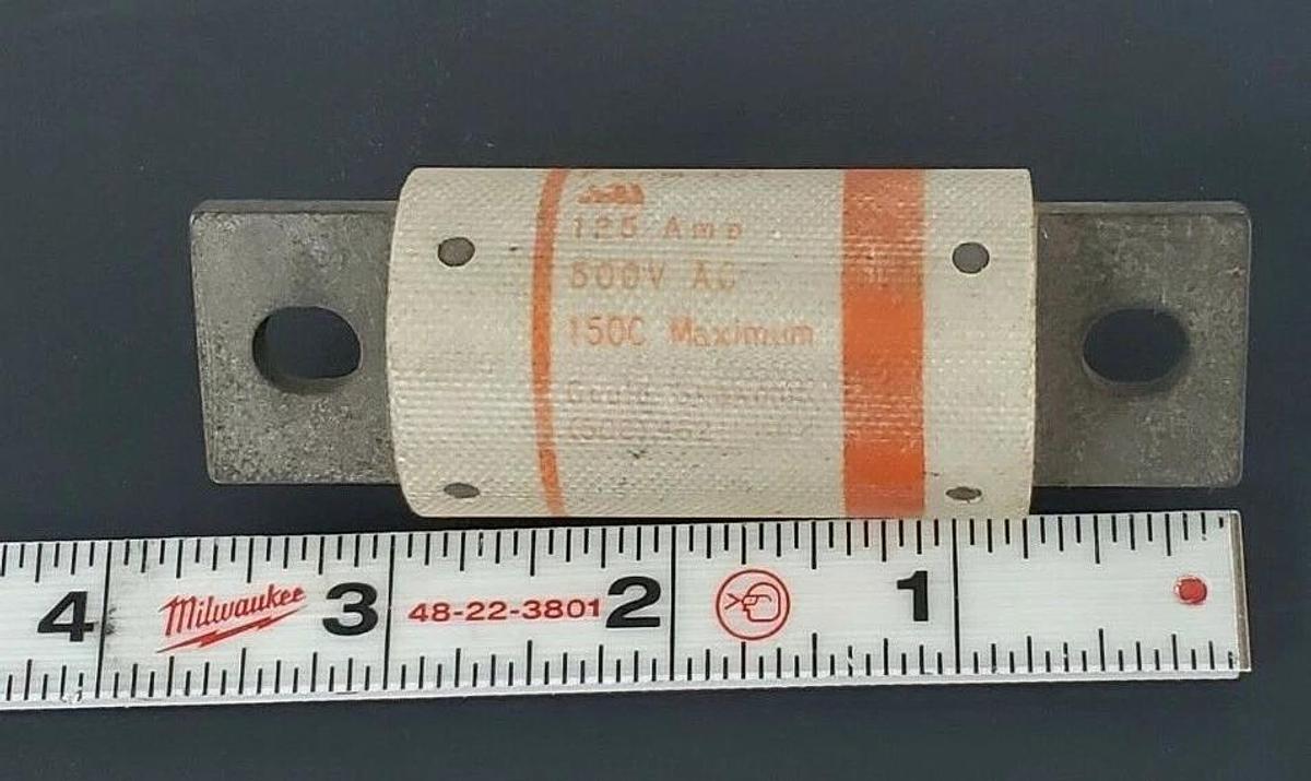 Used GOULD SHAWMUT A50P125 APM-TRAP SEMICONDUCTOR FUSE 125AMP 500VAC