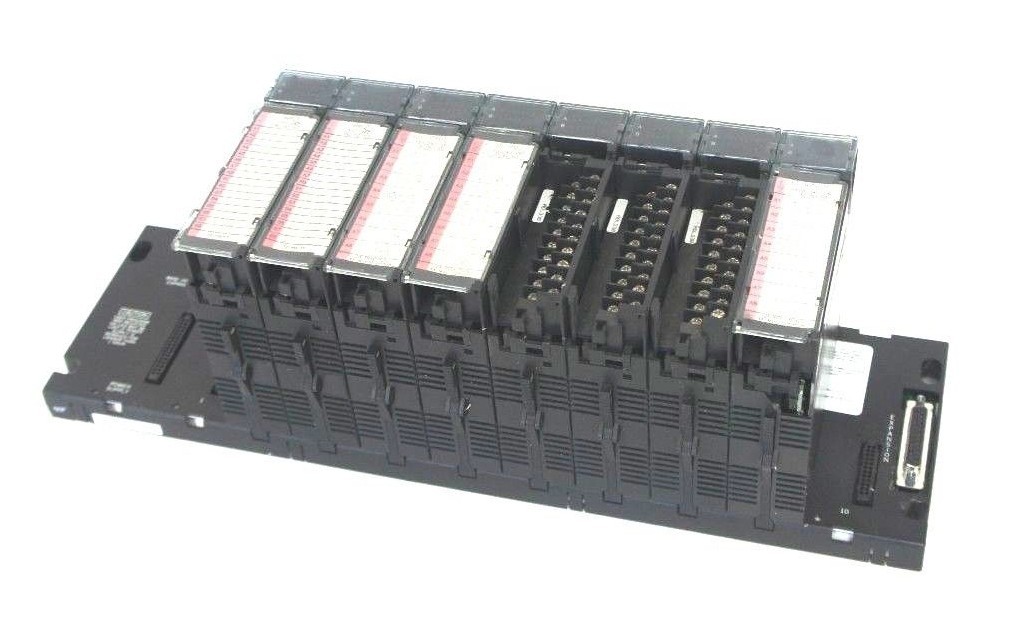 Used GE FANUC IC693CHS392E 10 SLOT RACK W/ IC693MDL240E IC693MDL330F
