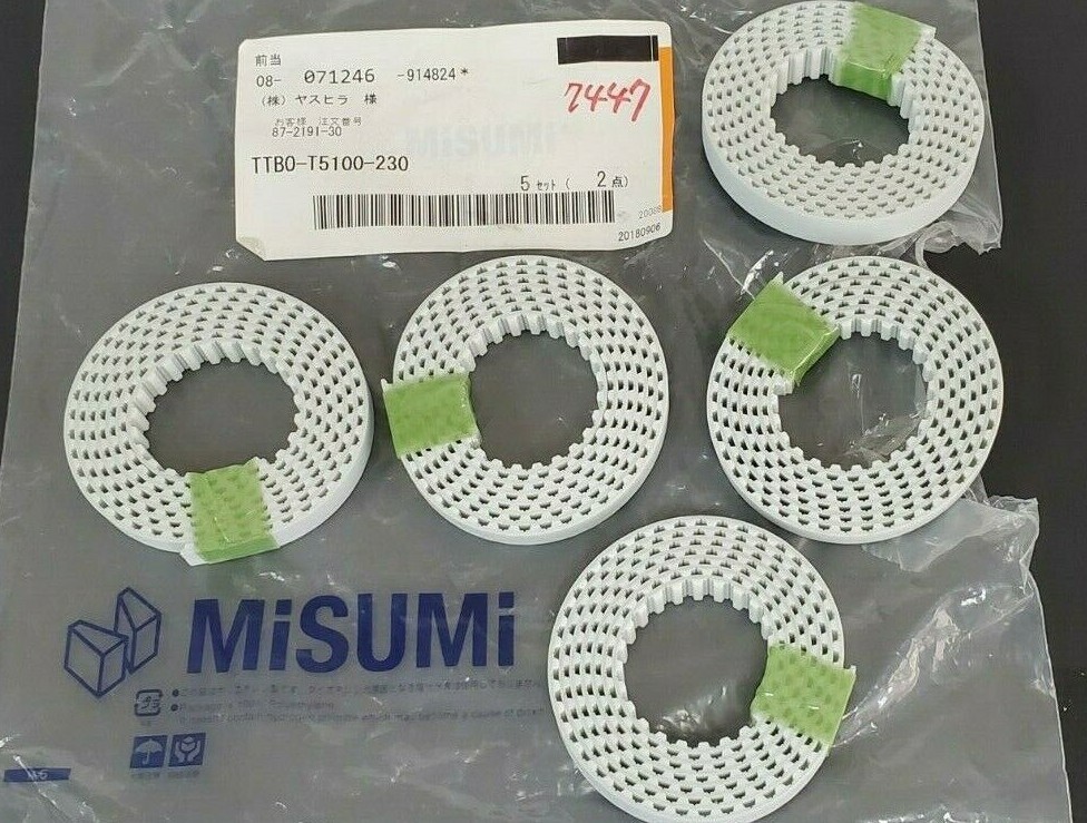 LOT OF 5 NEW MISUMI TTB0-T5100-230 TORQUE BELTS 45 1/2 IN LONG TTB0T5100230