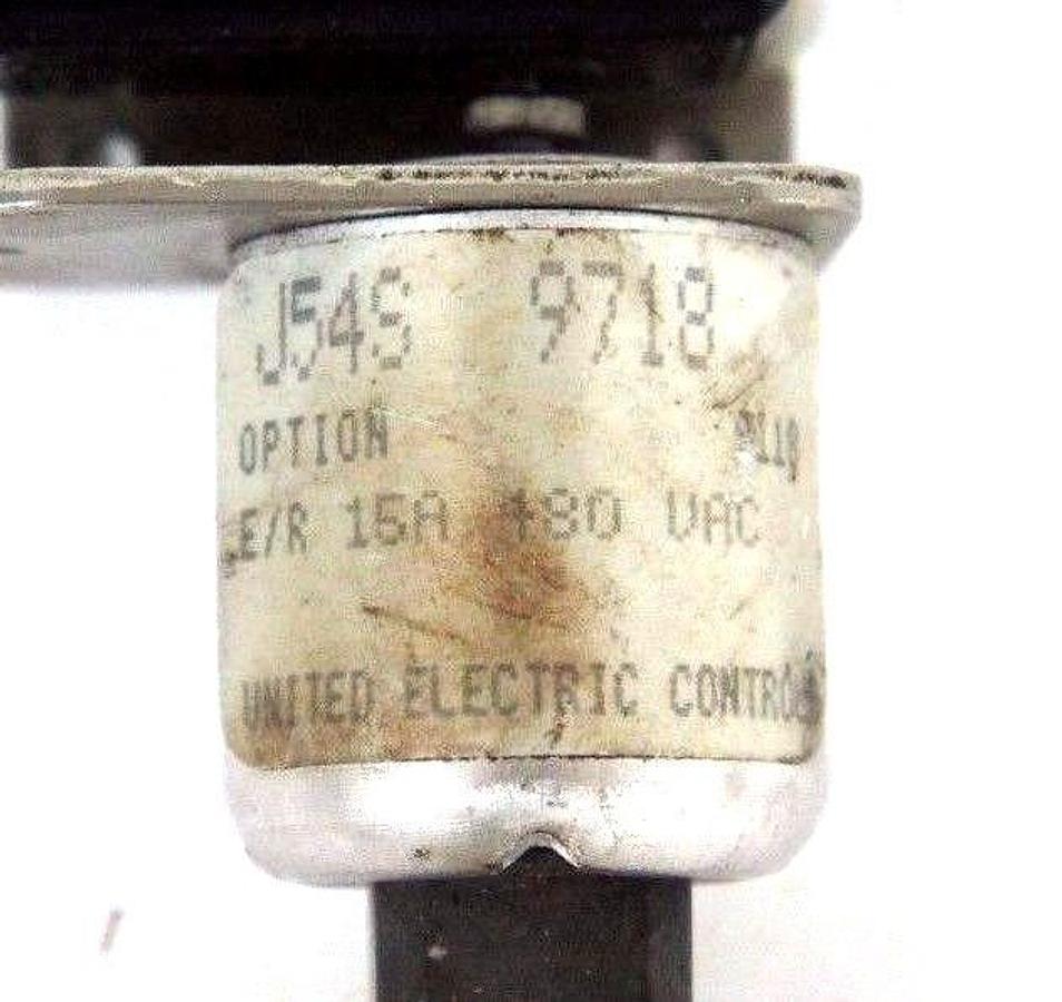 Used UNITED ELECTRIC J54S 9718 PRESSURE SWITCH E/R 15A 480 VAC L103 15A125 J54S9718