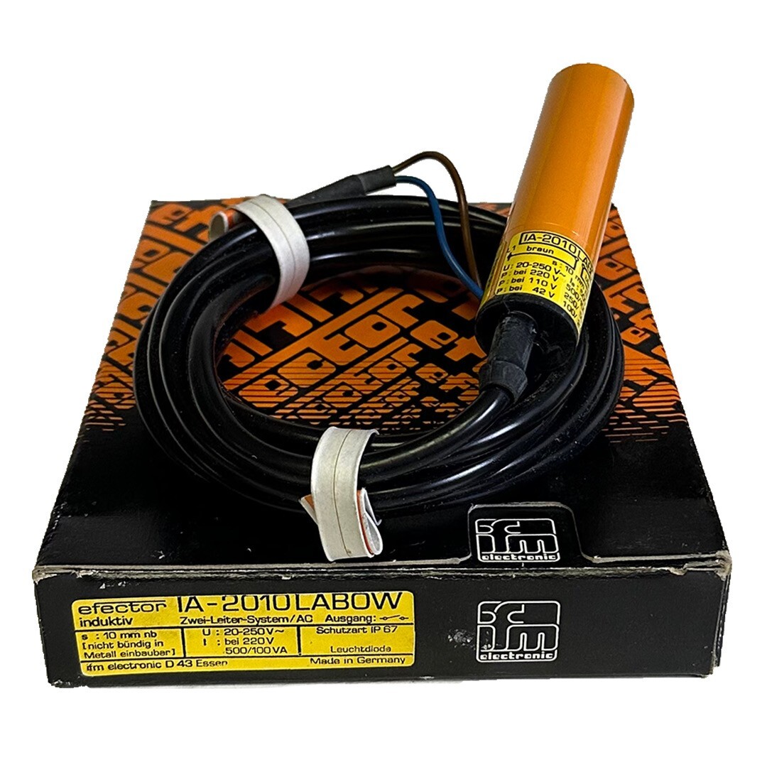 Used NEW IFM EFECTOR IA-2010LABOW / IA2010LABOW INDUCTIVE SENSOR 10mm IA-2010LAB0W