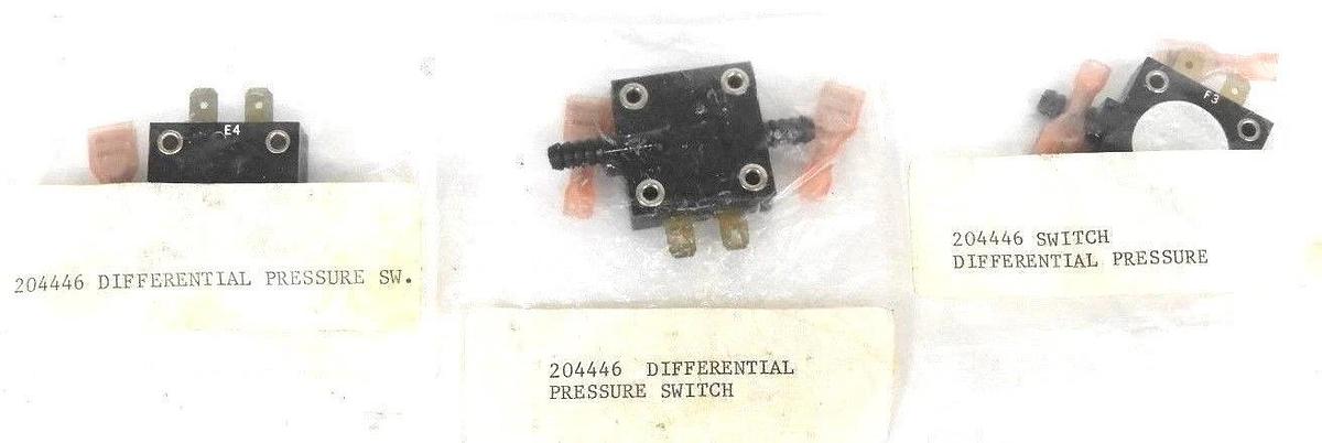 Used LOT OF 3 NEW VIDEOJET 204446 DIFFERENTIAL PRESSURE SWITCHES