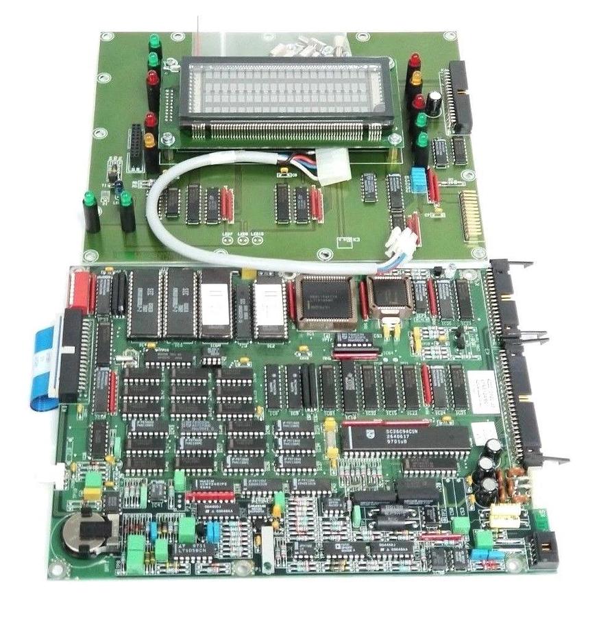 Used ATLAS COPCO 81N812A02 DISPLAY BOARD REV. 2, W/ 81N810AB01 CONTROL BOARD REV. 3