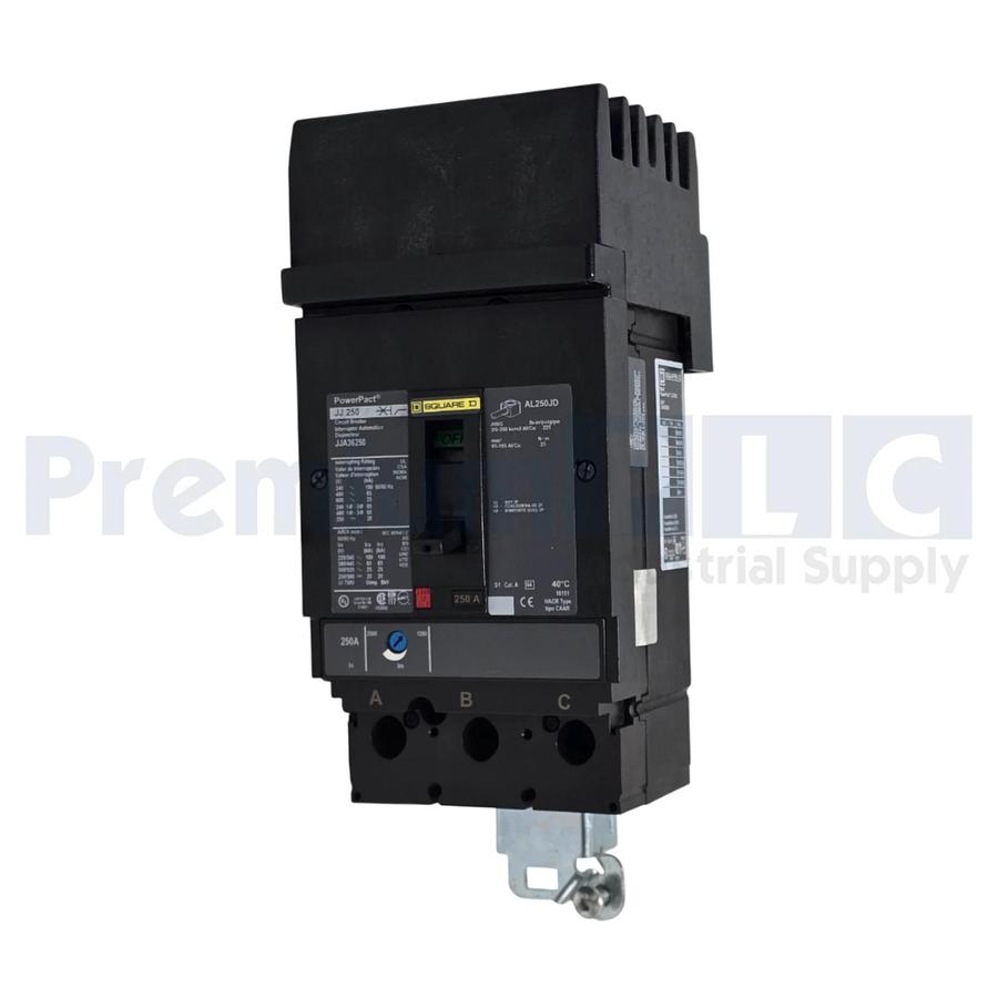 SQUARE D JJA36250 PowerPact JJ 250 CIRCUIT BREAKER 250A, 3-POLE, 600VAC NSNP