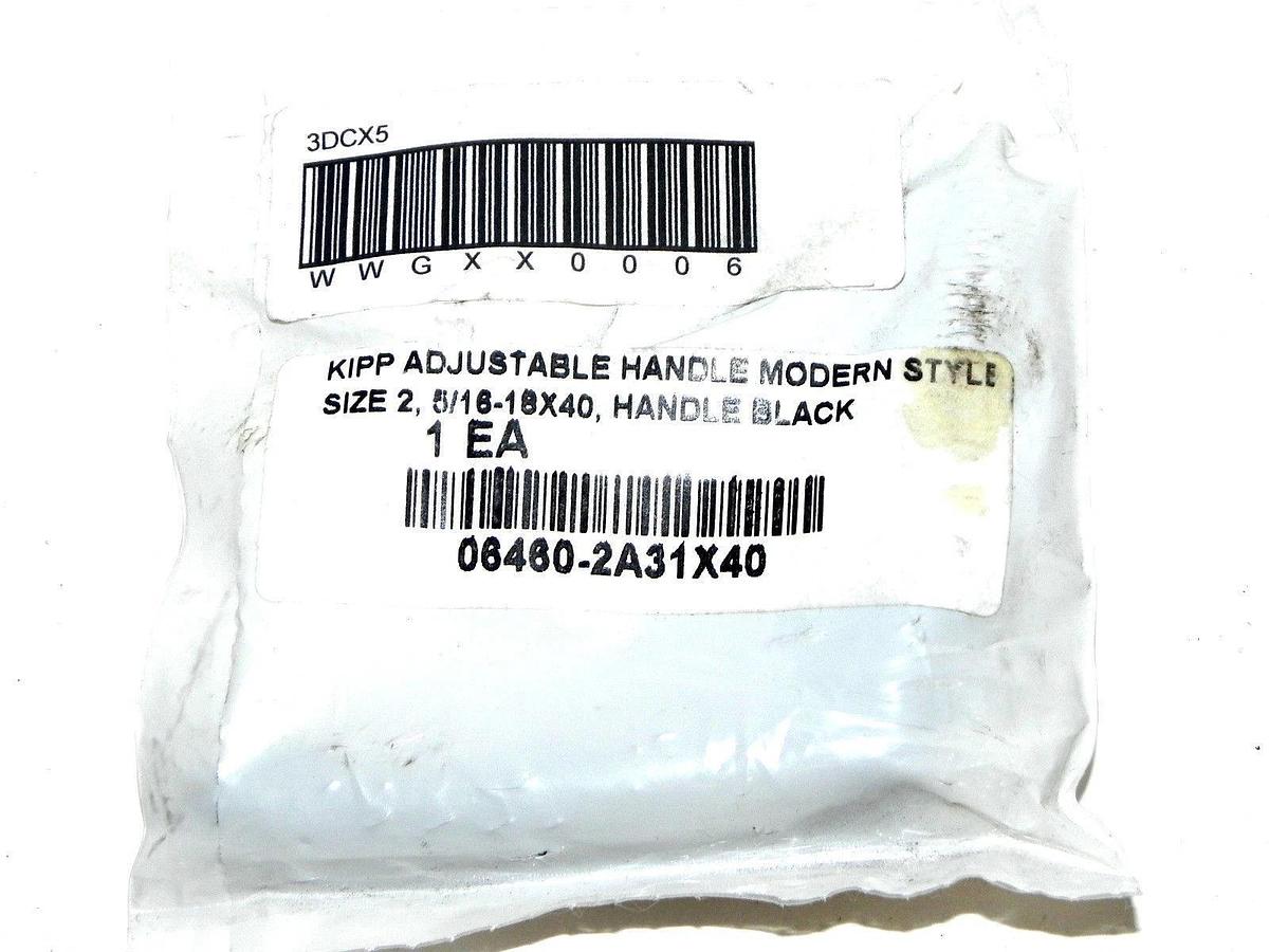 Used NEW KIPP 3DCX5 ADJUSTABLE HANDLE MODERN STYLE SIZE 2, 5/16-18X40 06460-2A31X40
