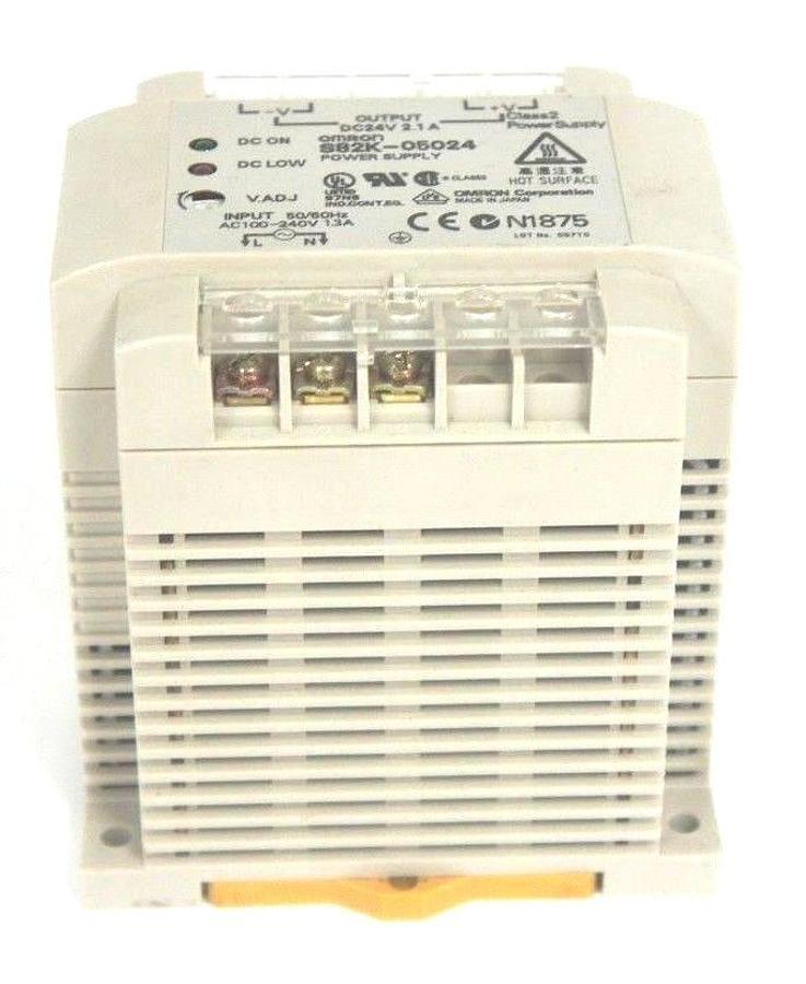Used OMRON S82K-05024 POWER SUPPLY, INPUT: 100-240VAC 1.3A, OUTPUT: 24VDC 2.1A